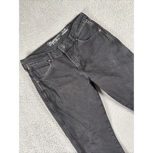 Wrangler Retro Jeans Men's 32x32 Black Slim Straight Denim Western Cowboy Rodeo